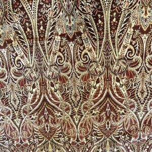 Eastern Accents Sheffield King Duvet Cover Set 4 Piece Paisley Brown Jacquard